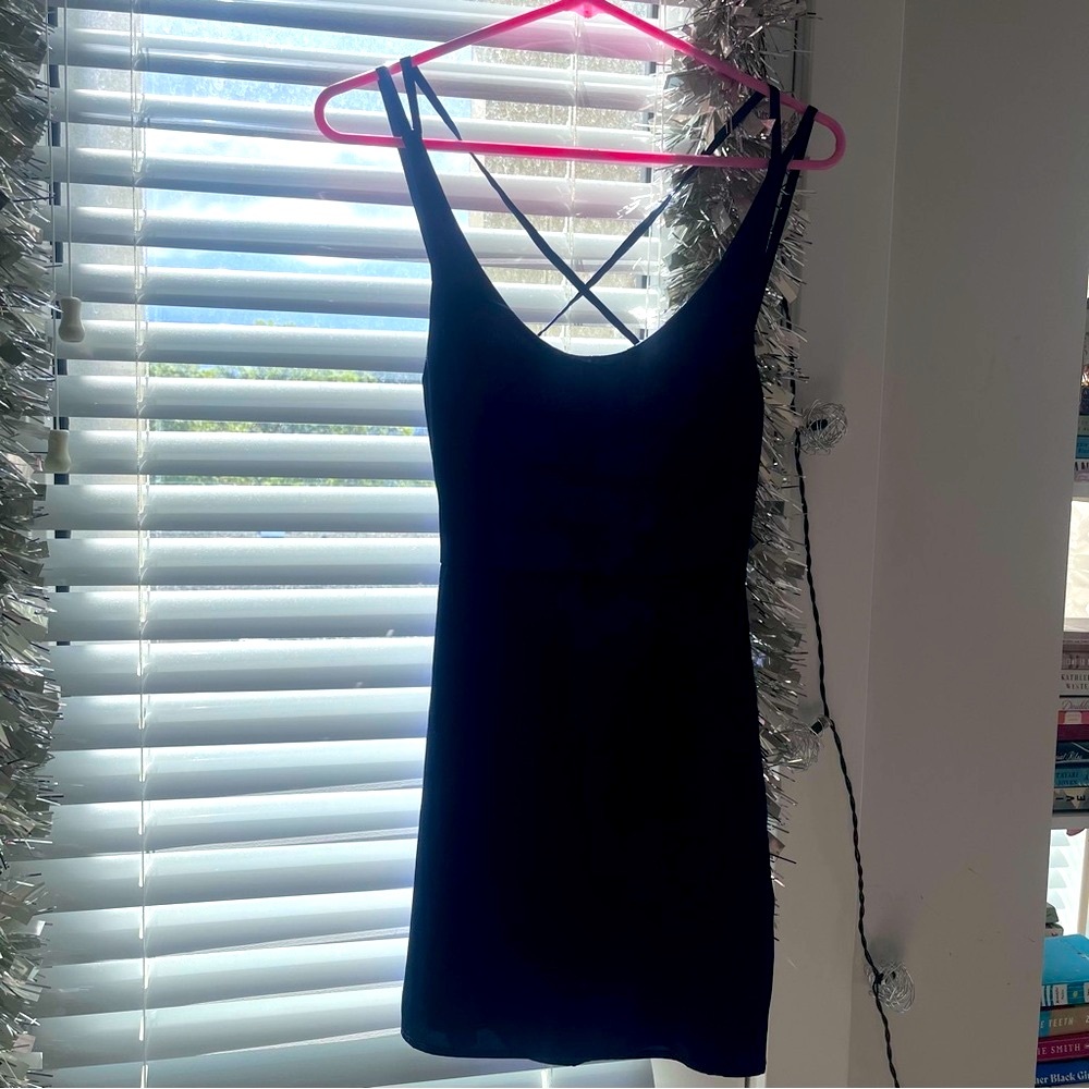 Navy Strappy Low Back Dress